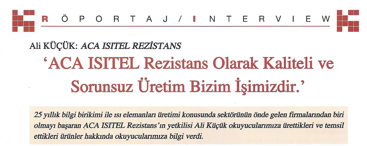 Elektrokent Perpa Dergisi - Aca Isıtel Rezistans